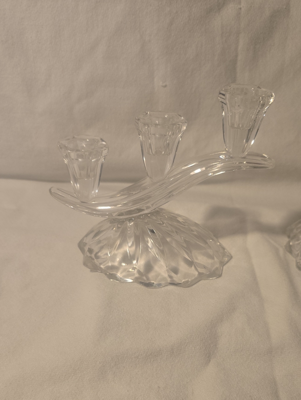 Anna Hutte cascading wave crystal candelabra Set Germany